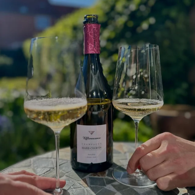 An old friend came passing by and we enjoyed this in the garden😊
Marie Courtin har 2.5 ha i Cote de Bar med primært pinot noir, der dyrkes biodynamisk. 
2015 Efflorescence er fadgæret og tappet med zero dosage. Fremstår super præcis og slank i udtrykket. Med tid, og temperatur, kommer de fineste røde bær frem sammen med citrus og blomster. Vinen er levende og med flot lang afslutning. Prøv den👌
#mariecourtin #champagne #cotedebar #pinotnoir #finewines #finewinesDK #goodfriend #summer #gardenwine #hyggewine #allwinesdeservezalto